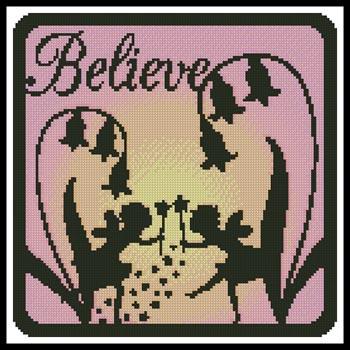 Fairy Silhouette Square 3 - Artecy Cross Stitch