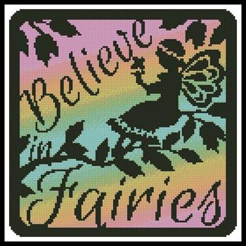 Fairy Silhouette Square 4 - Artecy Cross Stitch
