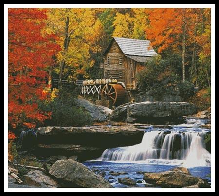 Glade Creek Grist Mill (Cushion) - Artecy Cross Stitch