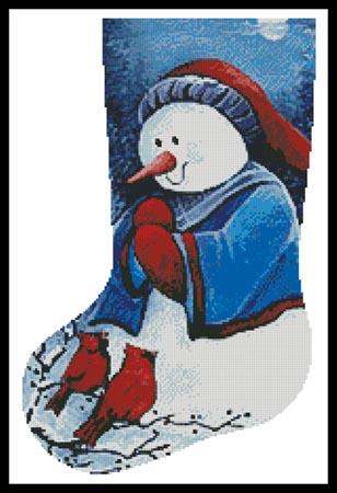 Hello Winter Friends Stocking (Left) - Artecy Cross Stitch