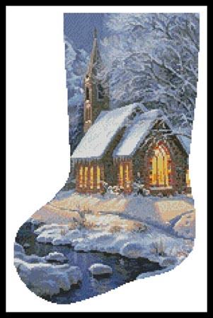 Midnight Clear Stocking (Left) - Artecy Cross Stitch