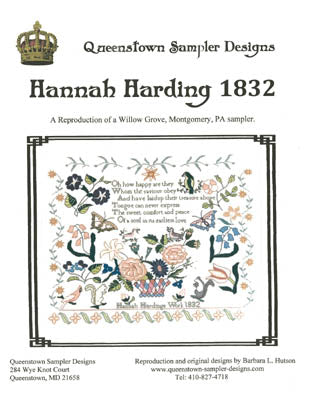 Hannah Harding 1832 - Queenstown Sampler Designs