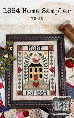 1884 Home Sampler - Annie Beez Folk Art