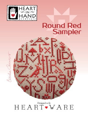 Round Red Sampler - Heart in Hand