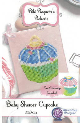 Baby Shower Cupcake - Meridian Designs For Cross Stitch