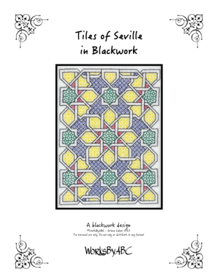 Tiles Of Seville In Blackwork - Works by ABC