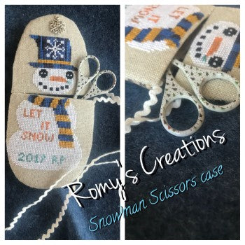 Snowman Scissors Case - Romy's Creations