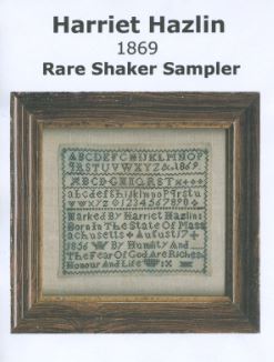 Harriet Hazlin Sampler 1869 - The Sampler House