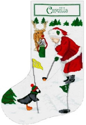 Golfing Mrs Santa - Xs and Ohs