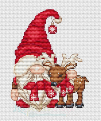 Reindeer Christmas Gnome - Les Petites Croix De Lucie