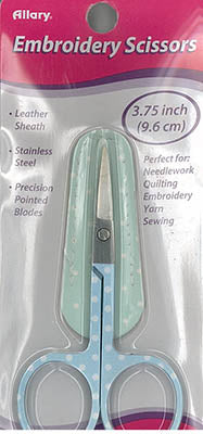 Allary Embroidery Light Blue Polka Dot Scissors