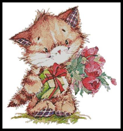 Kitty With Presents 2 - Artecy Cross Stitch