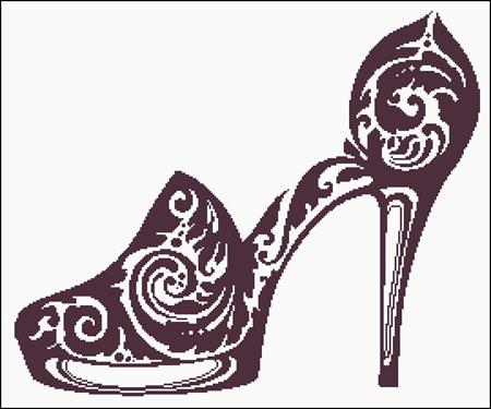 Sexy Shoes Silhouette - Charting Creations