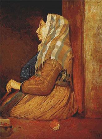 A Roman Beggar Woman - X Squared Cross Stitch