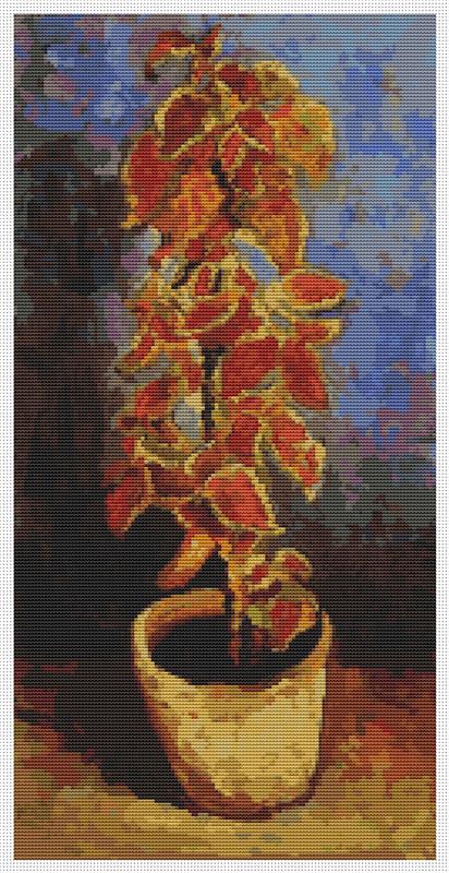 Coleus Plant In A Flowerpot - Art of Stitch, The