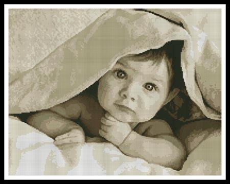 Baby Face (Sepia) - Artecy Cross Stitch