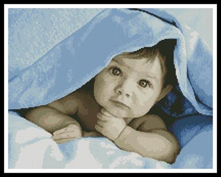 Baby Face (Blue) - Artecy Cross Stitch