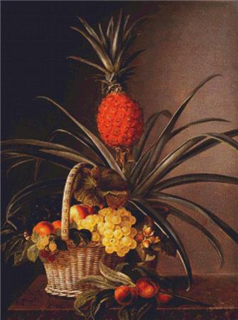 Still Life With Fruits And Pineapple - X Squared Cross Stitch