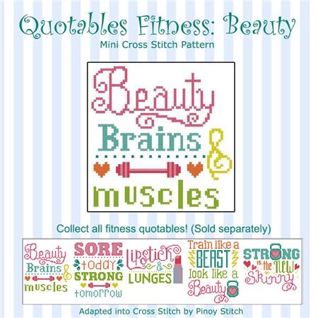 Quotables Fitness: Beauty - PinoyStitch