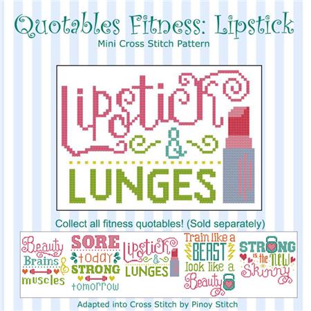 Quotables Fitness: Lipstick - PinoyStitch