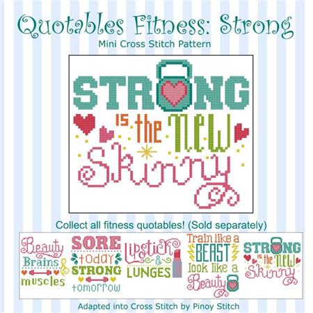 Quotables Fitness: Strong - PinoyStitch