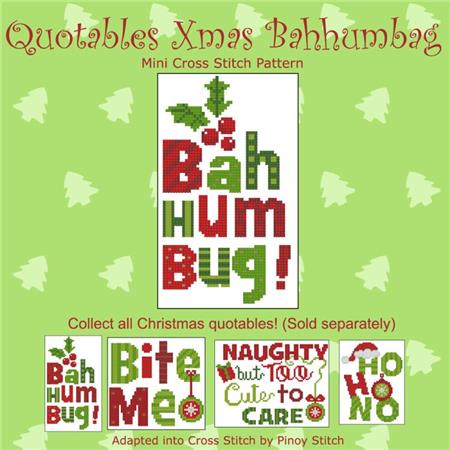 Quotables Xmas: Bah Hum Bug - PinoyStitch