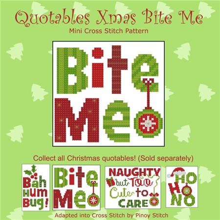 Quotables Xmas: Bite Me - PinoyStitch