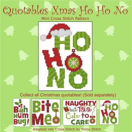 Quotables Xmas: Ho Ho Ho - PinoyStitch