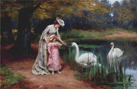 Feeding The Swans - X Squared Cross Stitch