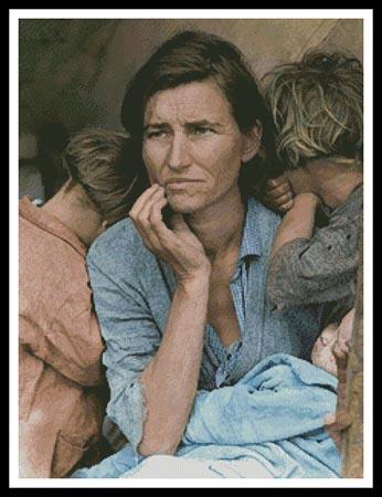 Migrant Mother (Colour) - Artecy Cross Stitch