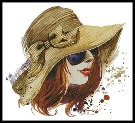 Woman In Sun Hat 1 - Artecy Cross Stitch