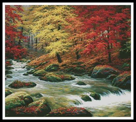 Autumn In Boulder Creek (Cushion) - Artecy Cross Stitch