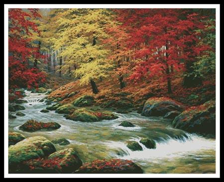 Autumn In Boulder Creek (Large) - Artecy Cross Stitch