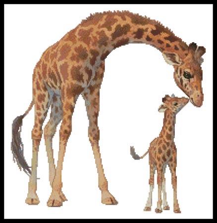 Giraffe And Calf - Artecy Cross Stitch