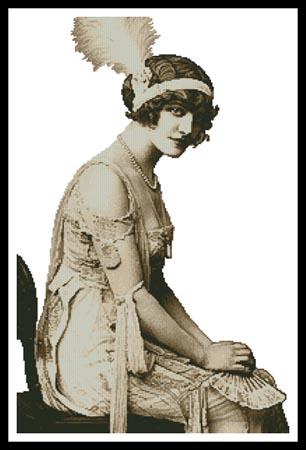 Flapper Girl (No Background) - Artecy Cross Stitch