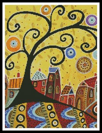 Blooming Village 1 (Crop) - Artecy Cross Stitch
