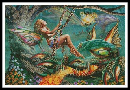 Dragon And Fairy Swing - Artecy Cross Stitch