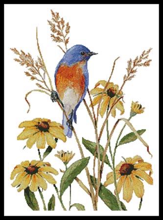 Bluebird And Susies - Artecy Cross Stitch