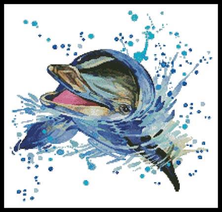 Watercolour Dolphin - Artecy Cross Stitch