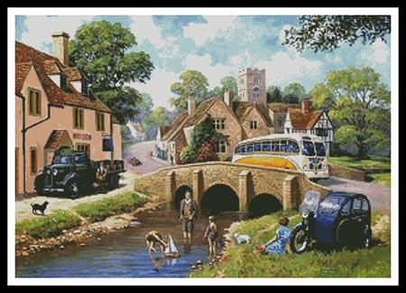Past Time At The River - Artecy Cross Stitch