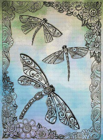 Dragonflies In Colour by Angela Porter - Paine Free Crafts