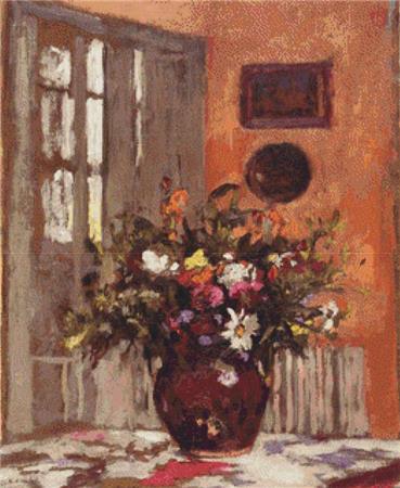 Still Life With Bouquet Of Flowers - X Squared Cross Stitch