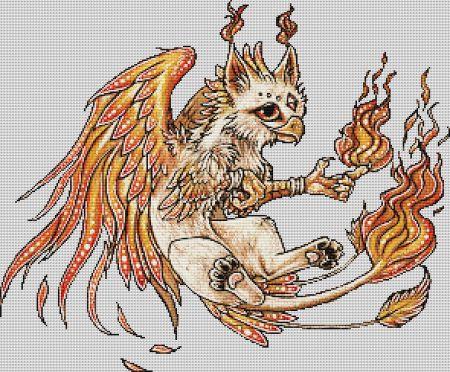 Fire Griffin by Alvia Alcedo - Paine Free Crafts