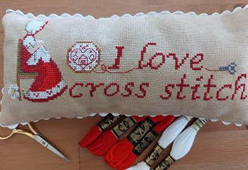 I Love Cross Stitch Pillow - Serenita Di Campagna