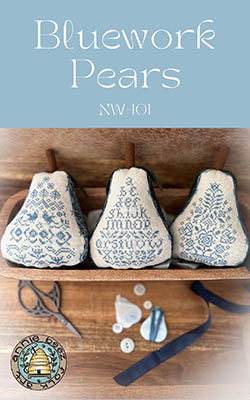 Bluework Pears - Annie Beez Folk Art