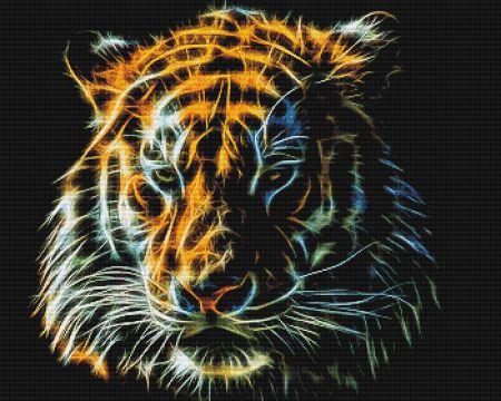 Fractalius Tiger Head by Andy Hoare - Paine Free Crafts