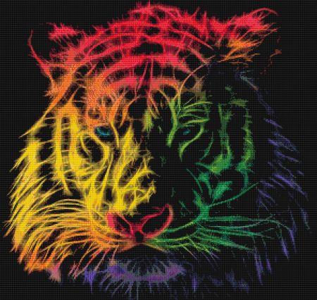 Fractalius Rainbow Tiger by Andy Hoare - Paine Free Crafts