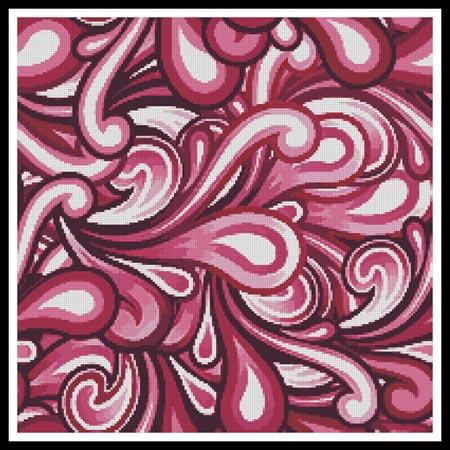Pink Swirl Cushion - Artecy Cross Stitch