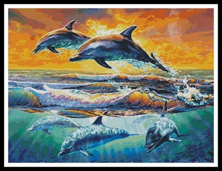 Dolphins At Dawn - Artecy Cross Stitch