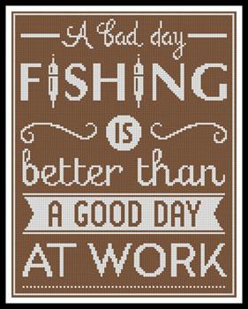 Fishing Quote 2 - Artecy Cross Stitch